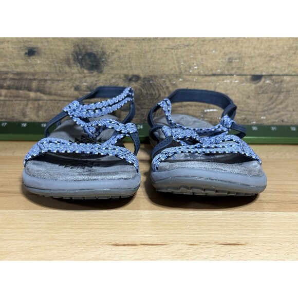 Skechers Memory Foam Reggae Slim Stretch Appeal Strappy Sandals Blue Womens 9 - Picture 8 of 11